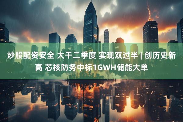 炒股配资安全 大干二季度 实现双过半 | 创历史新高 芯核防务中标1GWH储能大单